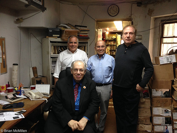 High Note Records Office, New York - Todd Barkan, seated; Barney Fields, Joe Fields, and David Weiss